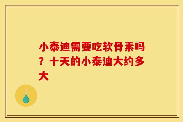 小泰迪需要吃软骨素吗?十天的小泰迪大约多大 小泰迪需要吃软骨素吗?十天的小泰迪大约多大