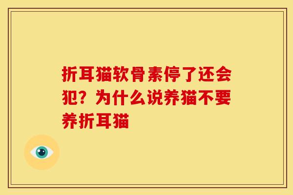 折耳猫软骨素停了还会犯?为什么说养猫不要养折耳猫 折耳猫软骨素停了还会犯?为什么说养猫不要养折耳猫