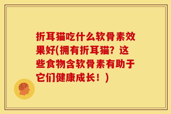 折耳猫吃什么软骨素效果好(拥有折耳猫?这些食物含软骨素有助于它们健康成长!) 折耳猫吃什么软骨素效果好(拥有折耳猫?这些食物含软骨素有助于它们健康成长!)