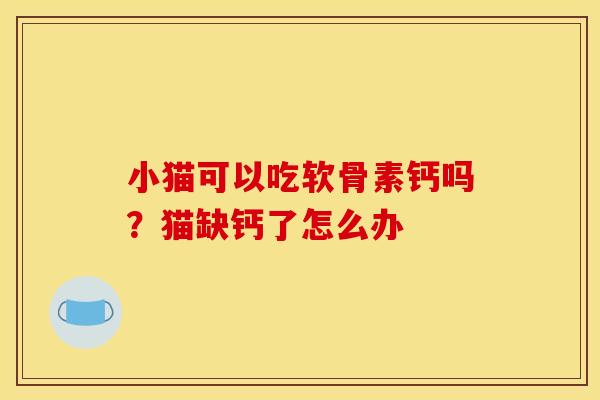 小猫可以吃软骨素钙吗?猫缺钙了怎么办 小猫可以吃软骨素钙吗?猫缺钙了怎么办