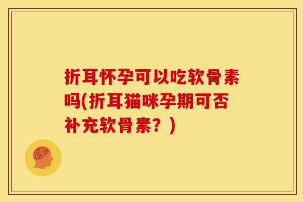 折耳怀孕可以吃软骨素吗(折耳猫咪孕期可否补充软骨素？)