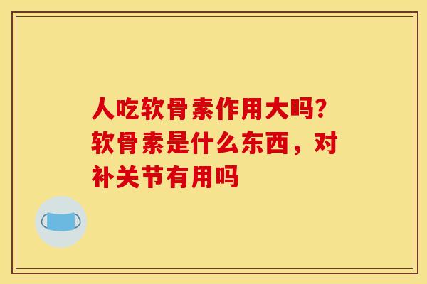 人吃软骨素作用大吗?软骨素是什么东西,对补关节有用吗 人吃软骨素作用大吗?软骨素是什么东西,对补关节有用吗