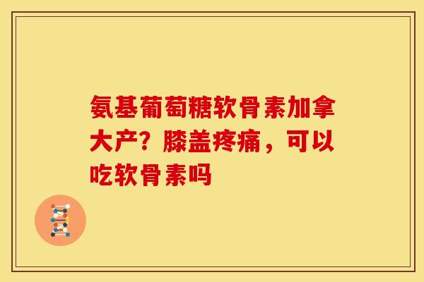 氨基葡萄糖软骨素加拿大产？膝盖，可以吃软骨素吗