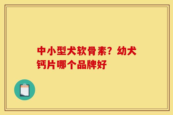 中小型犬软骨素？幼犬钙片哪个品牌好
