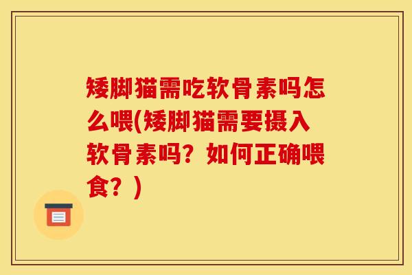 矮脚猫需吃软骨素吗怎么喂(矮脚猫需要摄入软骨素吗？如何正确喂食？)