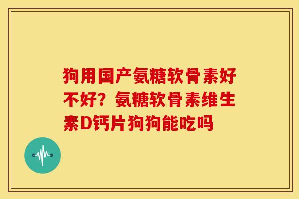狗用国产氨糖软骨素好不好?氨糖软骨素维生素D钙片狗狗能吃吗 狗用国产氨糖软骨素好不好?氨糖软骨素维生素D钙片狗狗能吃吗