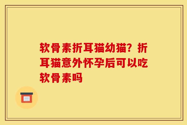 软骨素折耳猫幼猫？折耳猫意外怀孕后可以吃软骨素吗