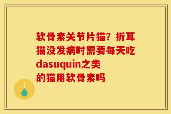 软骨素关节片猫?折耳猫没发时需要每天吃dasuquin之类的猫用软骨素吗 软骨素关节片猫?折耳猫没发时需要每天吃dasuquin之类的猫用软骨素吗