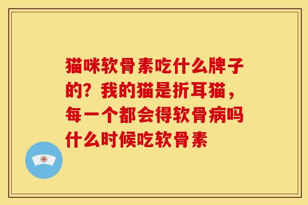 猫咪软骨素吃什么牌子的?我的猫是折耳猫,每一个都会得软骨吗什么时候吃软骨素 猫咪软骨素吃什么牌子的?我的猫是折耳猫,每一个都会得软骨吗什么时候吃软骨素