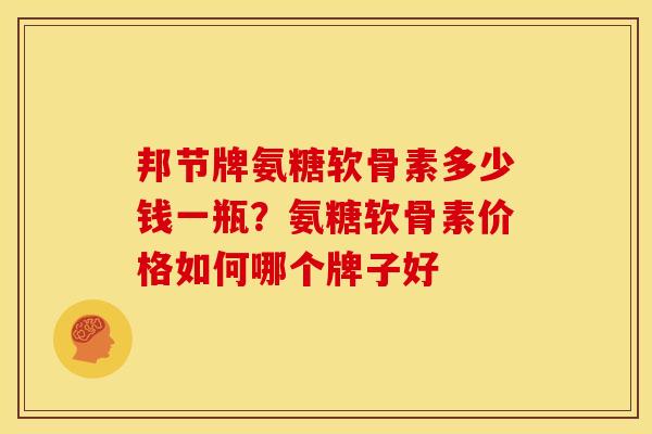 邦节牌氨糖软骨素多少钱一瓶?氨糖软骨素价格如何哪个牌子好 邦节牌氨糖软骨素多少钱一瓶?氨糖软骨素价格如何哪个牌子好