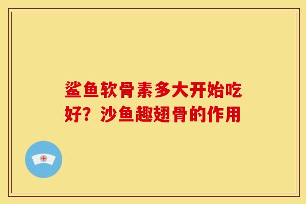 鲨鱼软骨素多大开始吃好?沙鱼趣翅骨的作用 鲨鱼软骨素多大开始吃好?沙鱼趣翅骨的作用