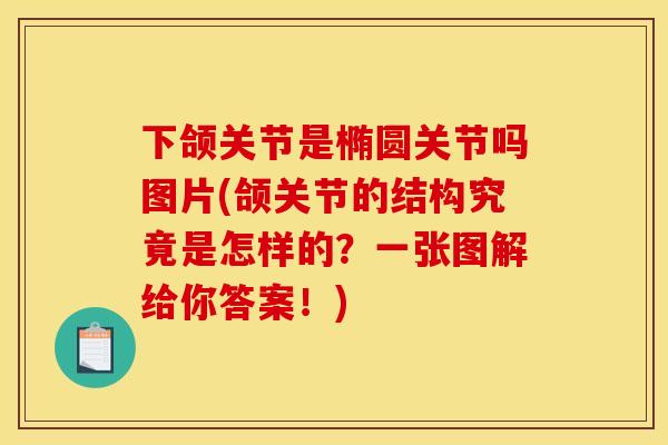 下颌关节是椭圆关节吗图片(颌关节的结构究竟是怎样的?一张图解给你答案!) 下颌关节是椭圆关节吗图片(颌关节的结构究竟是怎样的?一张图解给你答案!)