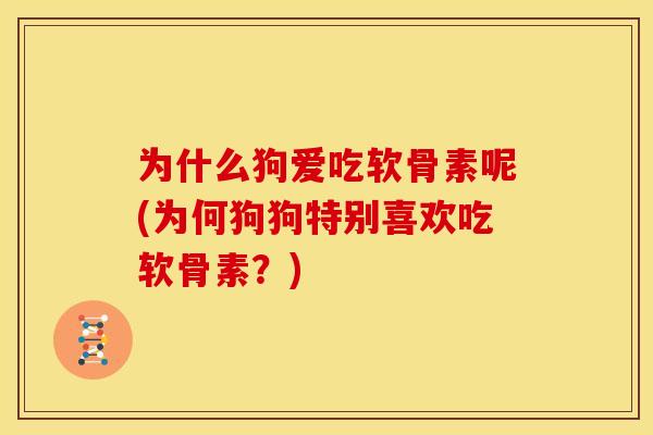 为什么狗爱吃软骨素呢(为何狗狗特别喜欢吃软骨素?) 为什么狗爱吃软骨素呢(为何狗狗特别喜欢吃软骨素?)