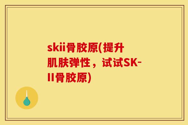 skii骨胶原(提升弹性，试试SK-II骨胶原)