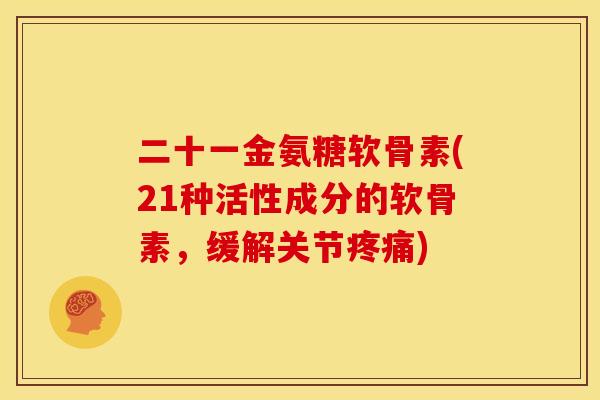 二十一金氨糖软骨素(21种活性成分的软骨素,缓解关节) 二十一金氨糖软骨素(21种活性成分的软骨素,缓解关节)