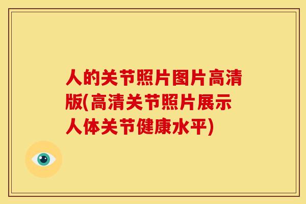 人的关节照片图片高清版(高清关节照片展示人体关节健康水平) 人的关节照片图片高清版(高清关节照片展示人体关节健康水平)