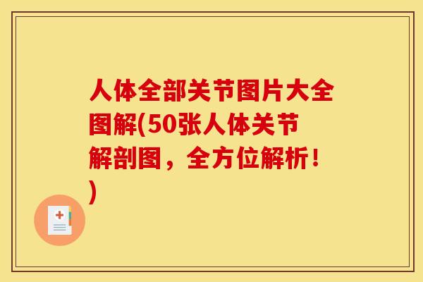 人体全部关节图片大全图解(50张人体关节解剖图,全方位解析!) 人体全部关节图片大全图解(50张人体关节解剖图,全方位解析!)