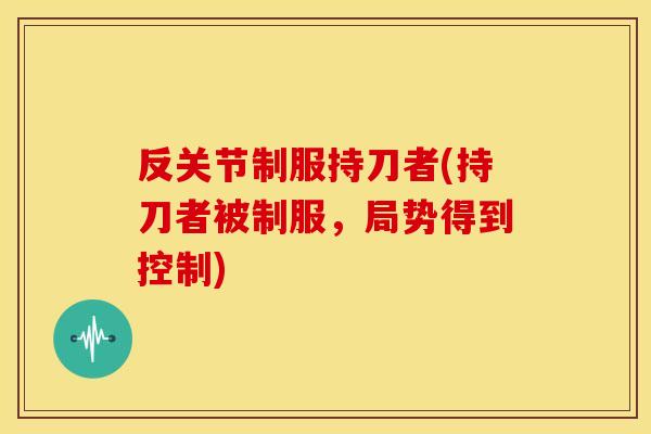 反关节制服持刀者(持刀者被制服，局势得到控制)