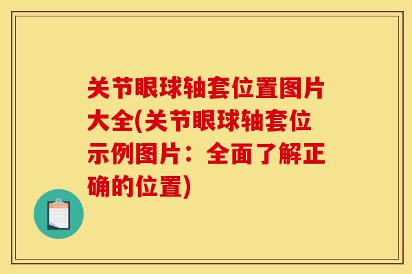 关节眼球轴套位置图片大全(关节眼球轴套位示例图片:全面了解正确的位置) 关节眼球轴套位置图片大全(关节眼球轴套位示例图片:全面了解正确的位置)