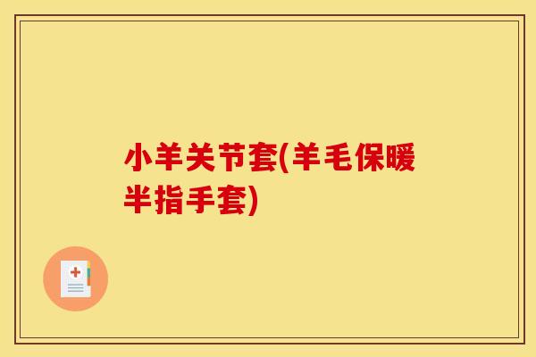 小羊关节套(羊毛保暖半指手套)