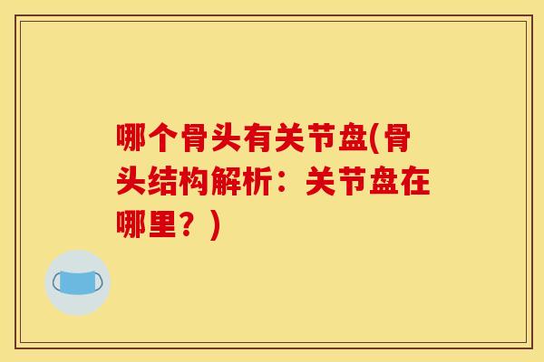 哪个骨头有关节盘(骨头结构解析：关节盘在哪里？)