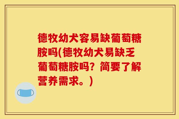 德牧幼犬容易缺葡萄糖胺吗(德牧幼犬易缺乏葡萄糖胺吗?简要了解营养需求。) 德牧幼犬容易缺葡萄糖胺吗(德牧幼犬易缺乏葡萄糖胺吗?简要了解营养需求。)