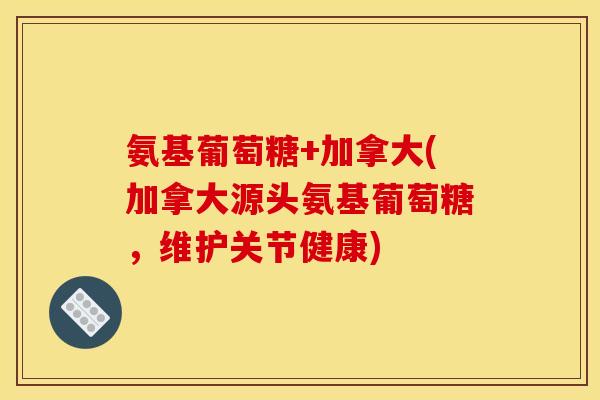 氨基葡萄糖+加拿大(加拿大源头氨基葡萄糖，维护关节健康)