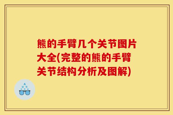 熊的手臂几个关节图片大全(完整的熊的手臂关节结构分析及图解) 熊的手臂几个关节图片大全(完整的熊的手臂关节结构分析及图解)