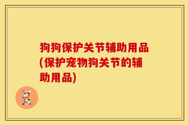 狗狗保护关节辅助用品(保护宠物狗关节的辅助用品)
