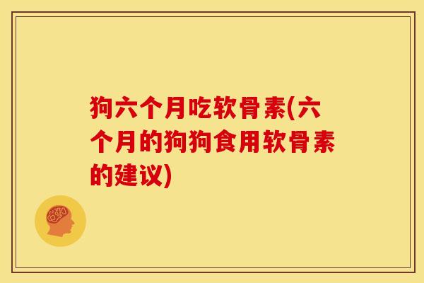 狗六个月吃软骨素(六个月的狗狗食用软骨素的建议) 狗六个月吃软骨素(六个月的狗狗食用软骨素的建议)