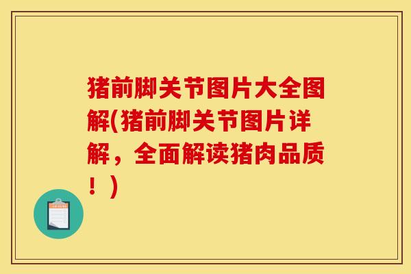 猪前脚关节图片大全图解(猪前脚关节图片详解,全面解读猪肉品质!) 猪前脚关节图片大全图解(猪前脚关节图片详解,全面解读猪肉品质!)