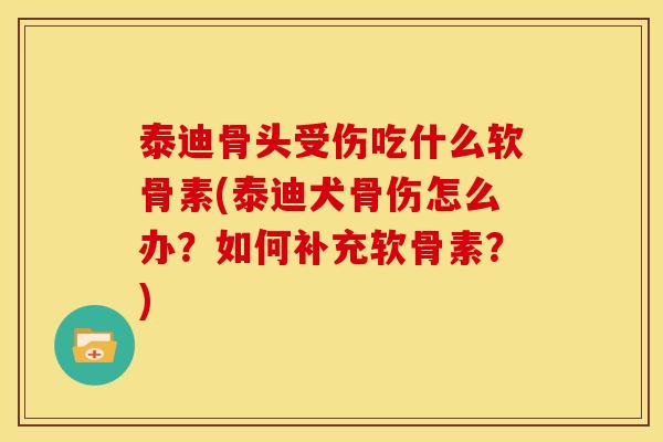 泰迪骨头受伤吃什么软骨素(泰迪犬骨伤怎么办？如何补充软骨素？)