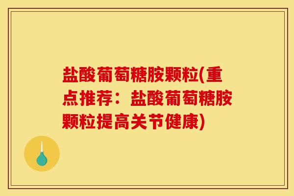 盐酸葡萄糖胺颗粒(重点推荐:盐酸葡萄糖胺颗粒提高关节健康) 盐酸葡萄糖胺颗粒(重点推荐:盐酸葡萄糖胺颗粒提高关节健康)