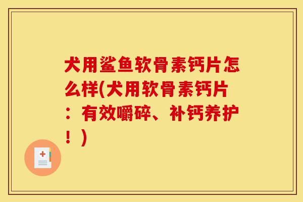 犬用鲨鱼软骨素钙片怎么样(犬用软骨素钙片:有效嚼碎、补钙养护!) 犬用鲨鱼软骨素钙片怎么样(犬用软骨素钙片:有效嚼碎、补钙养护!)