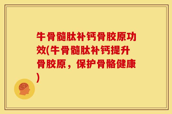 牛骨髓肽补钙骨胶原功效(牛骨髓肽补钙提升骨胶原，保护骨骼健康)