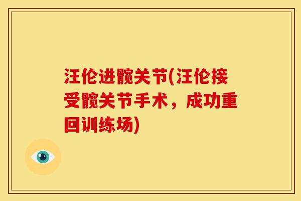 汪伦进髋关节(汪伦接受髋关节手术，成功重回训练场)