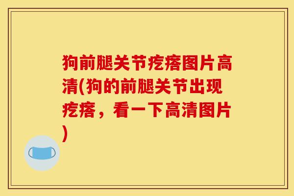 狗前腿关节疙瘩图片高清(狗的前腿关节出现疙瘩,看一下高清图片) 狗前腿关节疙瘩图片高清(狗的前腿关节出现疙瘩,看一下高清图片)