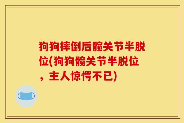 狗狗摔倒后髋关节半脱位(狗狗髋关节半脱位，主人惊愕不已)