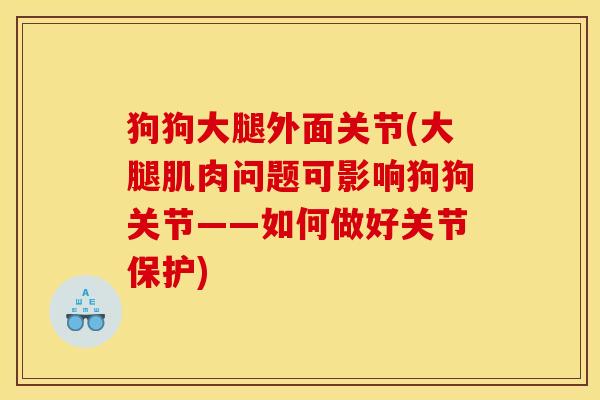 狗狗大腿外面关节(大腿肌肉问题可影响狗狗关节——如何做好关节保护)