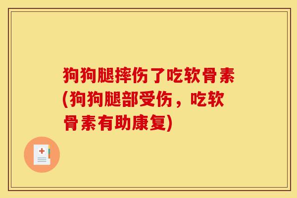 狗狗腿摔伤了吃软骨素(狗狗腿部受伤，吃软骨素有助康复)