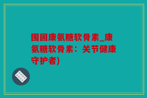 围固康氨糖软骨素_康氨糖软骨素：关节健康守护者)