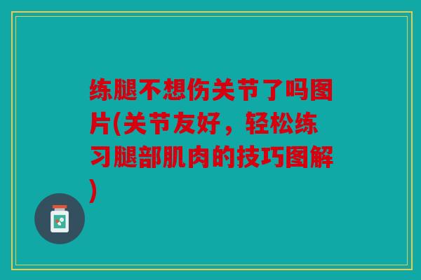 练腿不想伤关节了吗图片(关节友好，轻松练习腿部肌肉的技巧图解)