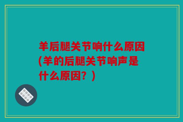 羊后腿关节响什么原因(羊的后腿关节响声是什么原因?) 羊后腿关节响什么原因(羊的后腿关节响声是什么原因?)