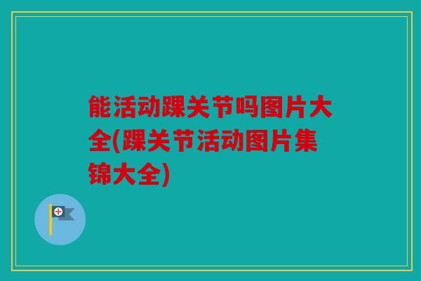 能活动踝关节吗图片大全(踝关节活动图片集锦大全) 能活动踝关节吗图片大全(踝关节活动图片集锦大全)