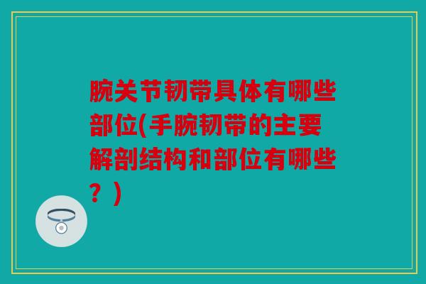 腕关节韧带具体有哪些部位(手腕韧带的主要解剖结构和部位有哪些?) 腕关节韧带具体有哪些部位(手腕韧带的主要解剖结构和部位有哪些?)