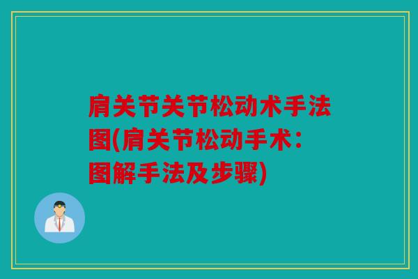 肩关节关节松动术手法图(肩关节松动手术:图解手法及步骤) 肩关节关节松动术手法图(肩关节松动手术:图解手法及步骤)