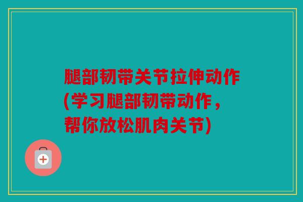 腿部韧带关节拉伸动作(学习腿部韧带动作，帮你放松肌肉关节)