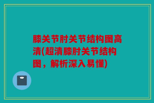 膝关节肘关节结构图高清(超清膝肘关节结构图，解析深入易懂)