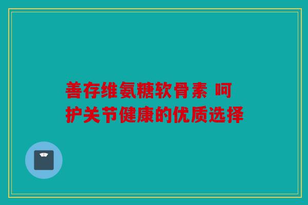 善存维氨糖软骨素 呵护关节健康的优质选择