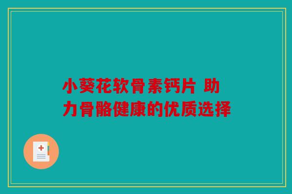 小葵花软骨素钙片 助力骨骼健康的优质选择 小葵花软骨素钙片 助力骨骼健康的优质选择